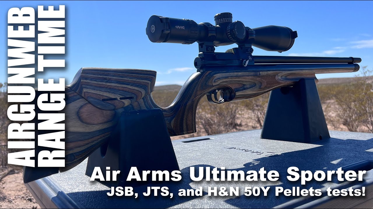 Air Arms S510XS Ultimate Sporter .25 Testing JSB, H&N, and JTS Pellets at 50 Yards