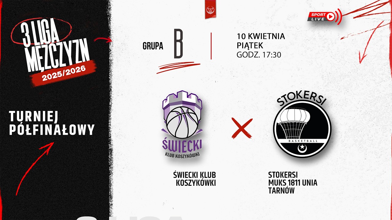 Świecki Klub Koszyk&oacute;wki - Stokersi MUKS 1811 Unia Tarn&oacute;w (1/2 3 LM)