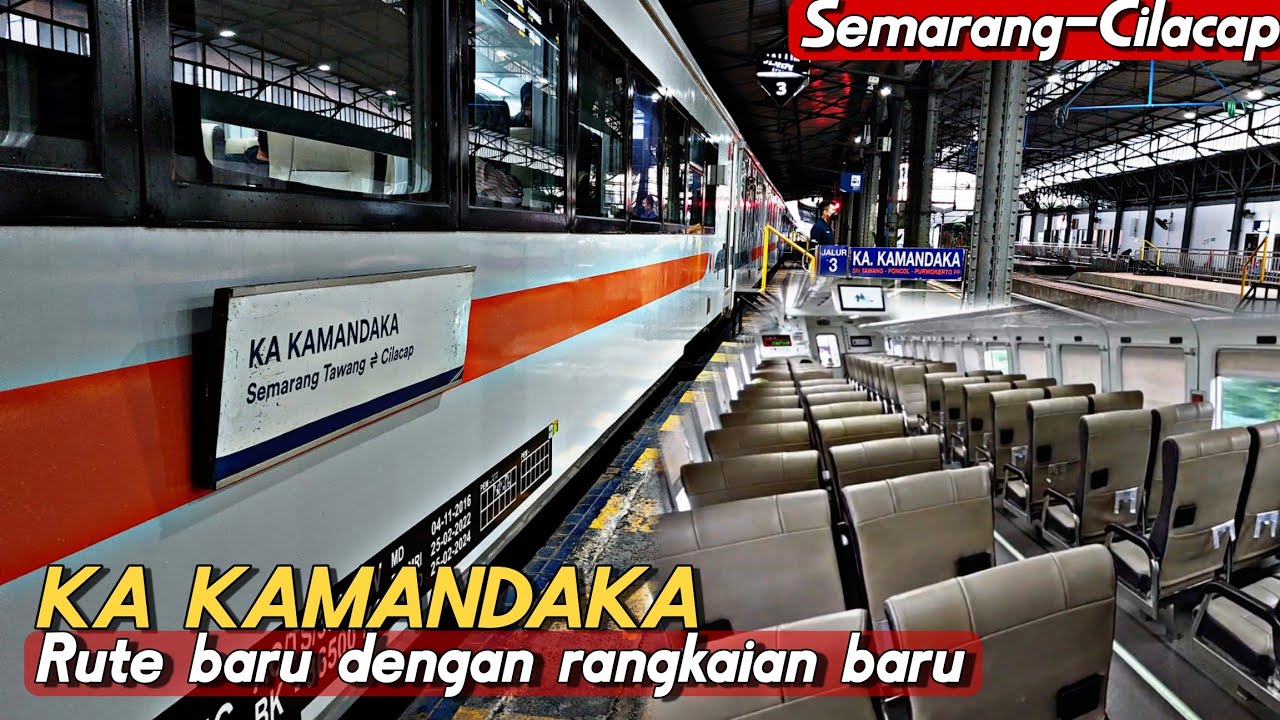 KERETA API INI PUNYA RUTE BARU | Naik KA KAMANDAKA dari Semarang ke Cilacap