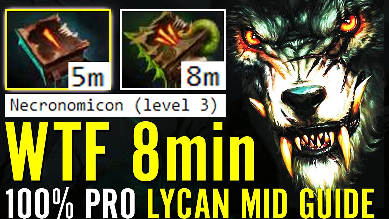 8min Necronomicon Level 3!!? WTF? THIS IS HOW PRO LYCAN FARM MIDLANE Dota 2 Pro Guide