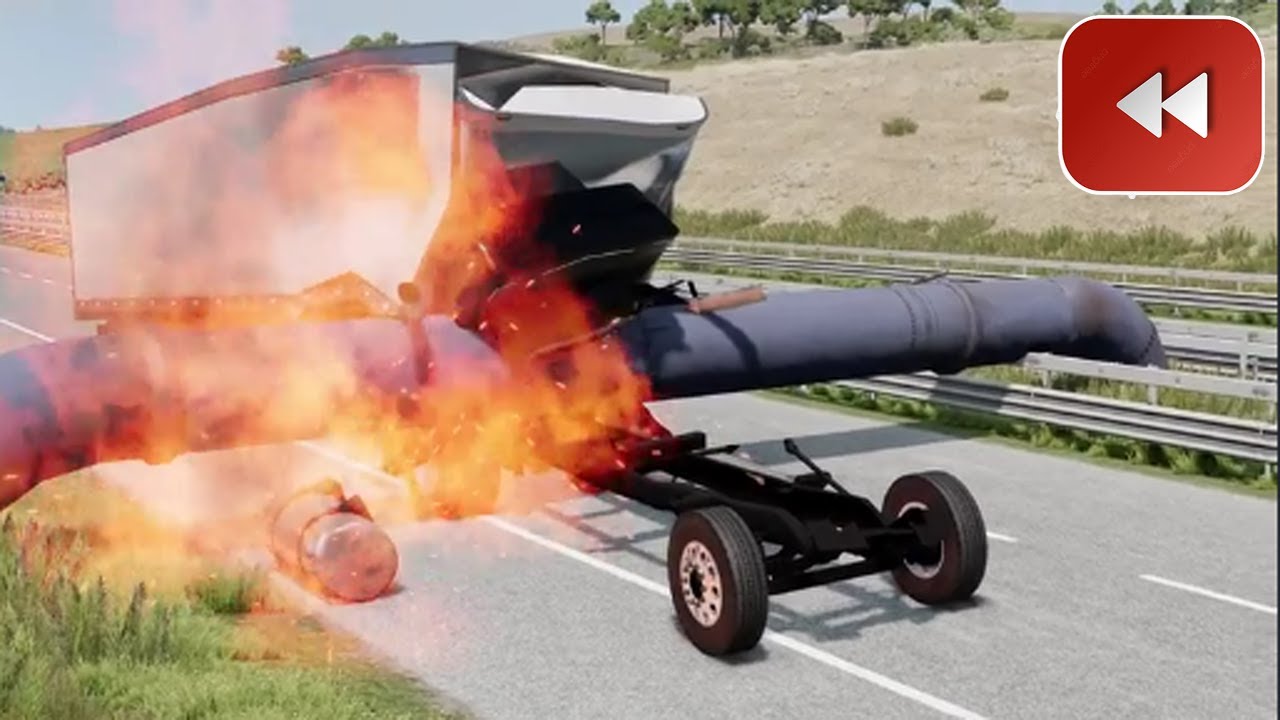 Reverse Cars vs Low Pipes – BeamNG Drive#45