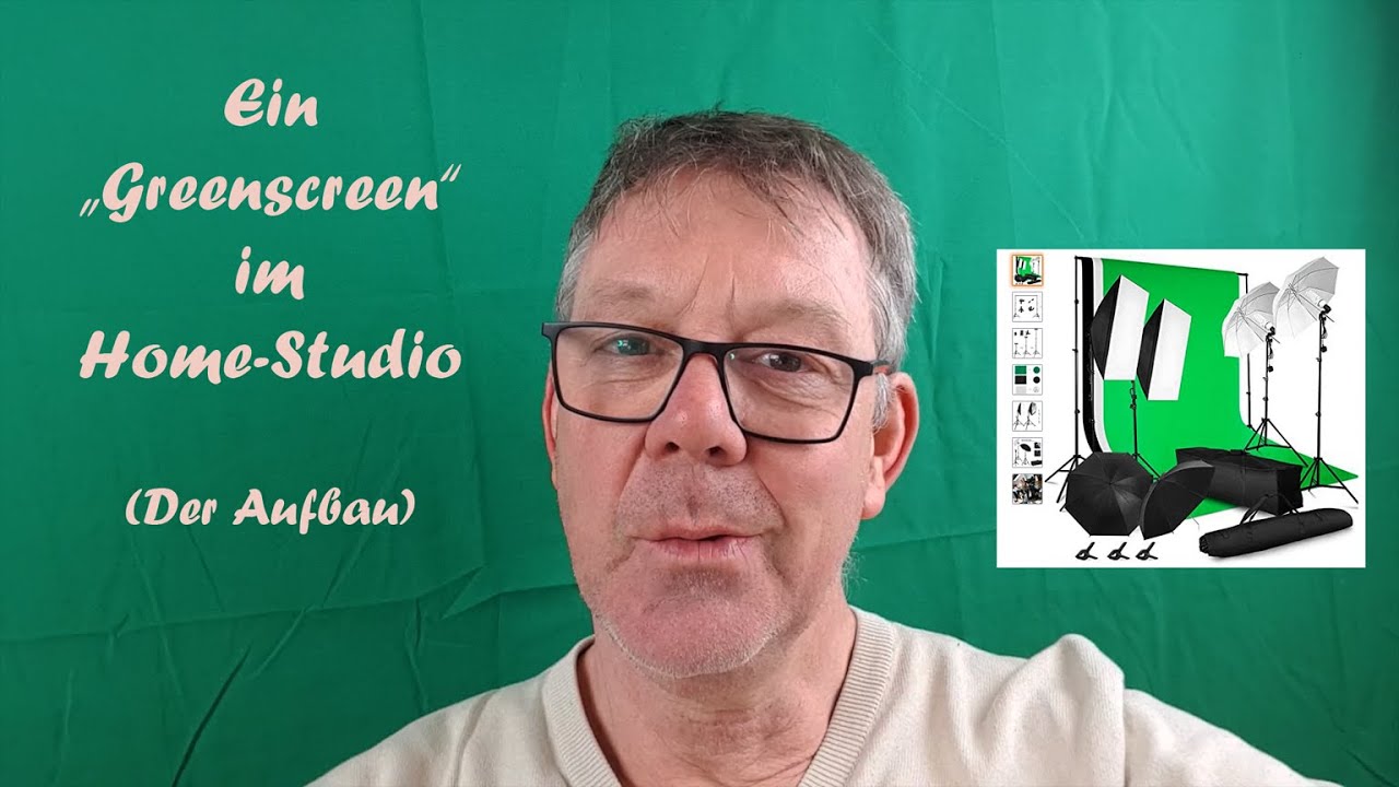 Greenscreen und Softboxen (Aufbau des MVPower Profi Fotostudio Set)