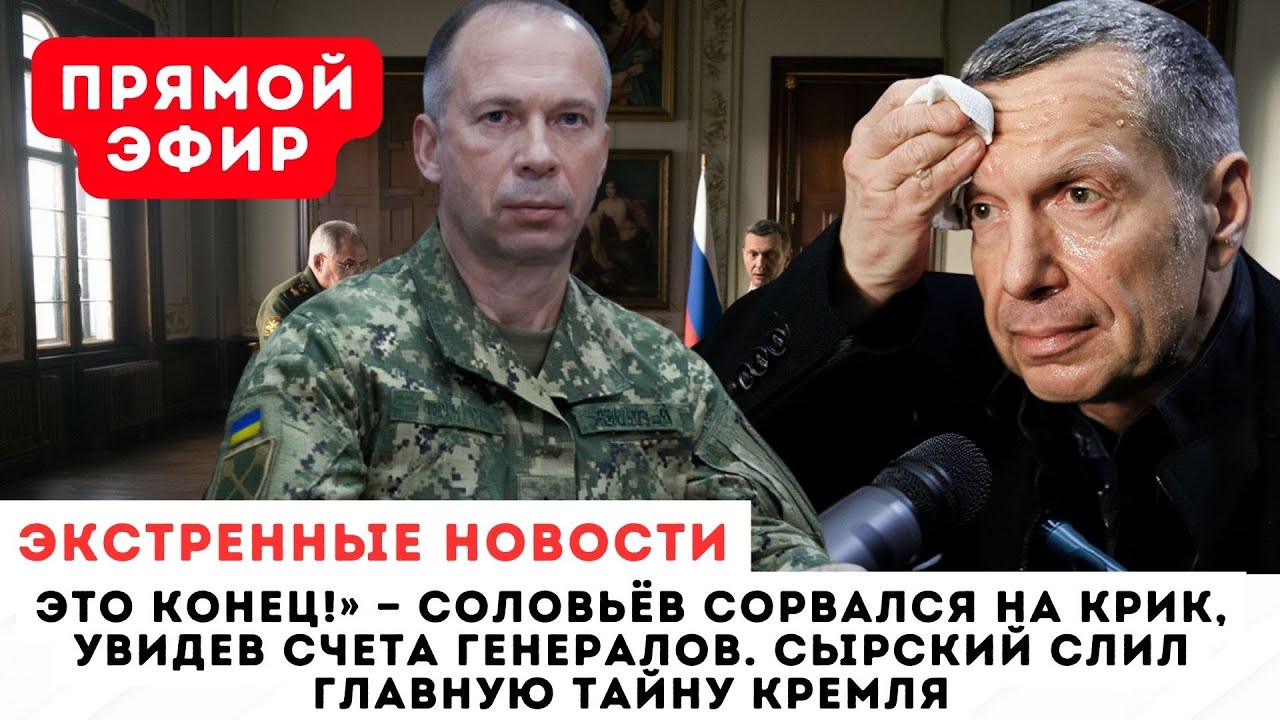 СОЛОВЬЁВ ЗАМОЛК В ПРЯМОМ ЭФИРЕ! Сырский показал документы: миллиарды армии ушли на виллы генералов.