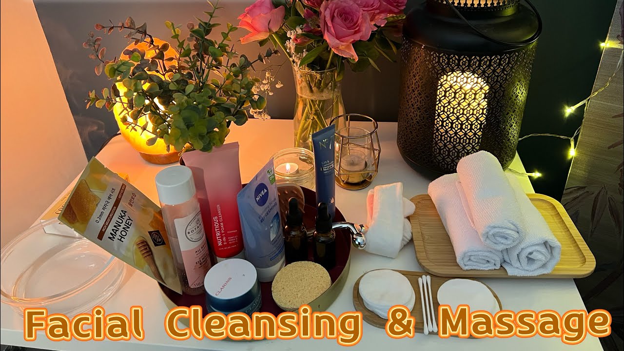 ASMR - Relaxing Facial Cleansing and Massage