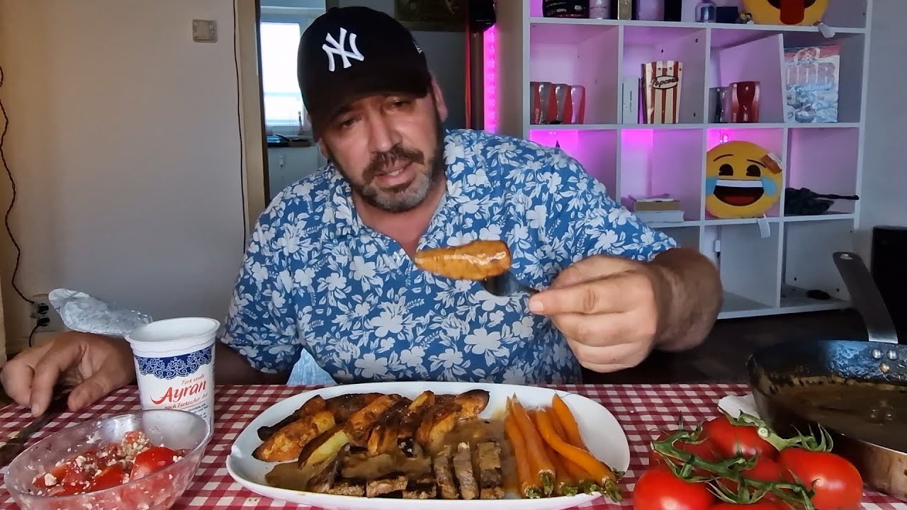 Mein erstes saftiges Rumpsteak mit karamelisierten Möhren und Ofenkartoffeln /REZEPT/