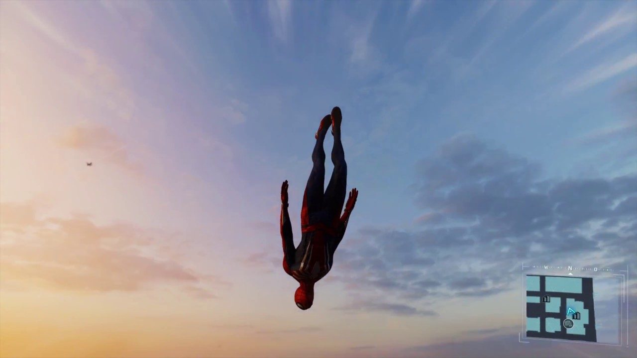 Spider-Man PS4 sky crawl bug free fall