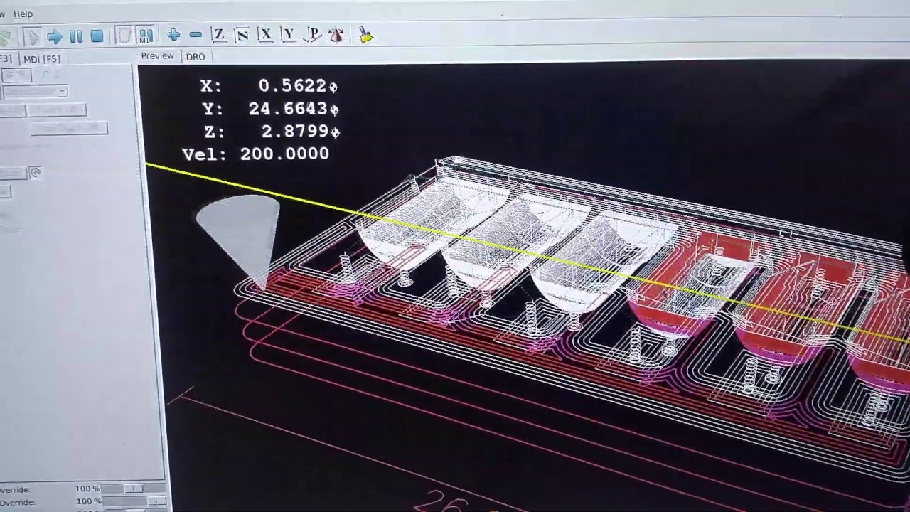 Gerber Sabre 408 retrofit with LinuxCNC 3D routing foam
