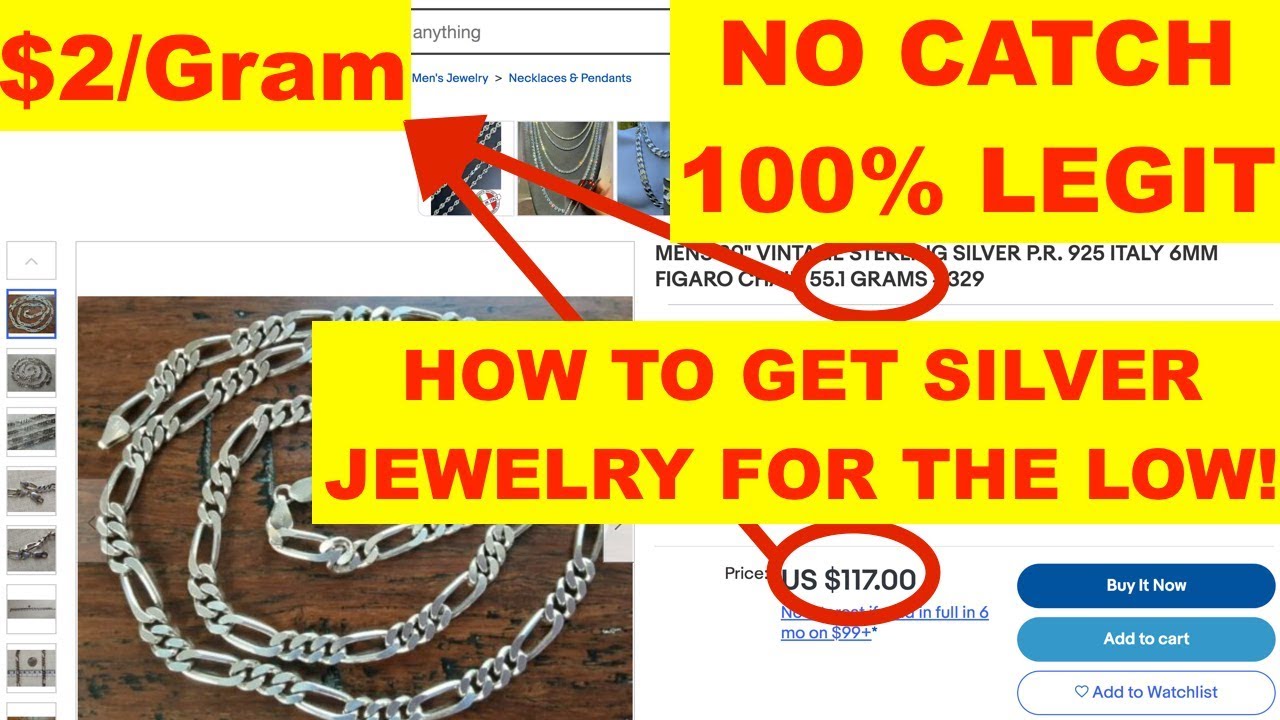 You Can Get 925 Silver Jewelry For Cheaper Per Gram Than Harlembling - Will Show How! NOT CLICKBAIT