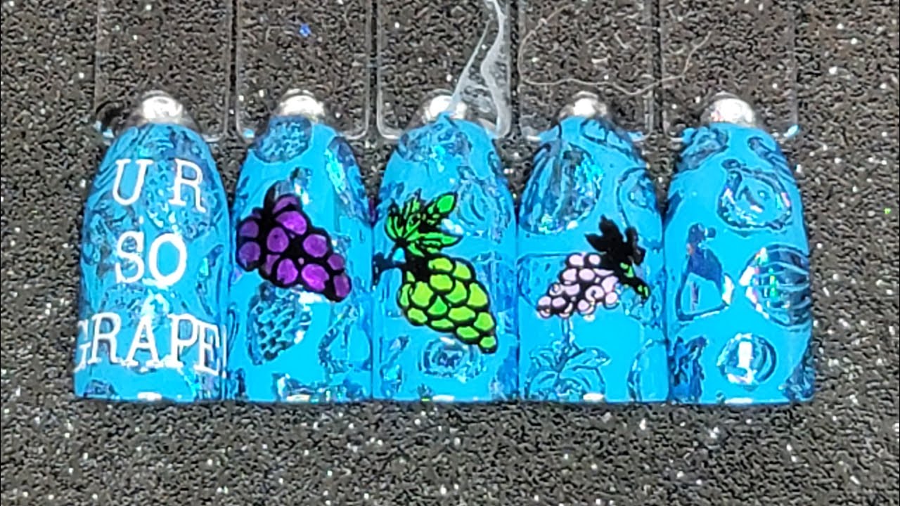 Fruit Pun Nail Art | U R So Grape