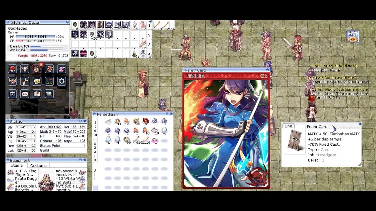SOLO RANGER WARG GMT - FENRIR CARD DROP 100% REAL - RAGNAROK FOREVER LOVE INDONESIA 2020
