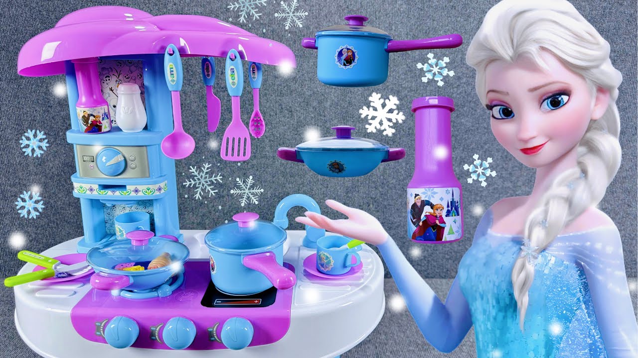 5 Minutes Satisfying Unboxing, Frozen Elsa Kitchen Cooking Toy Set ASMR | Review Toys