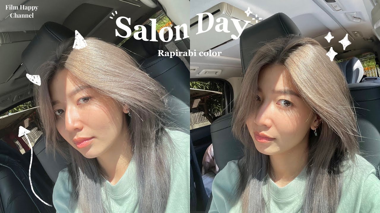 Salon Day ฟิล์มทำสีผมใหม่ ทำผม 4 ชั่วโมง ! 𓈒𓏸 | Film Happy Channel