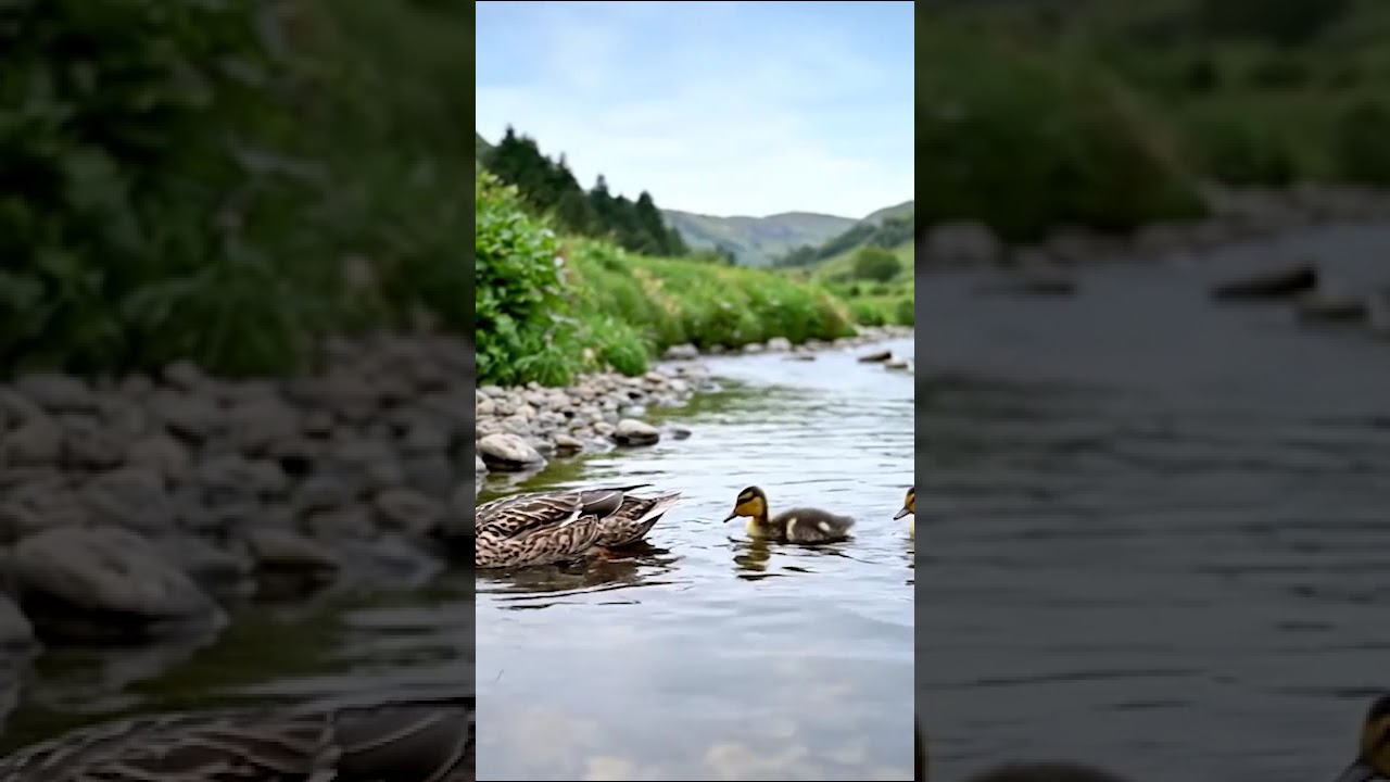 Duck Family's River Adventure (오리 가족의 강가 모험) #duck #ducks #duckling