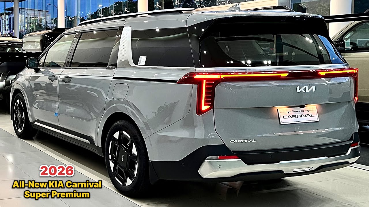 Новинка! KIA Carnival Super Premium 2026 года — обновленный дизайн экстерьера и интерьера.
