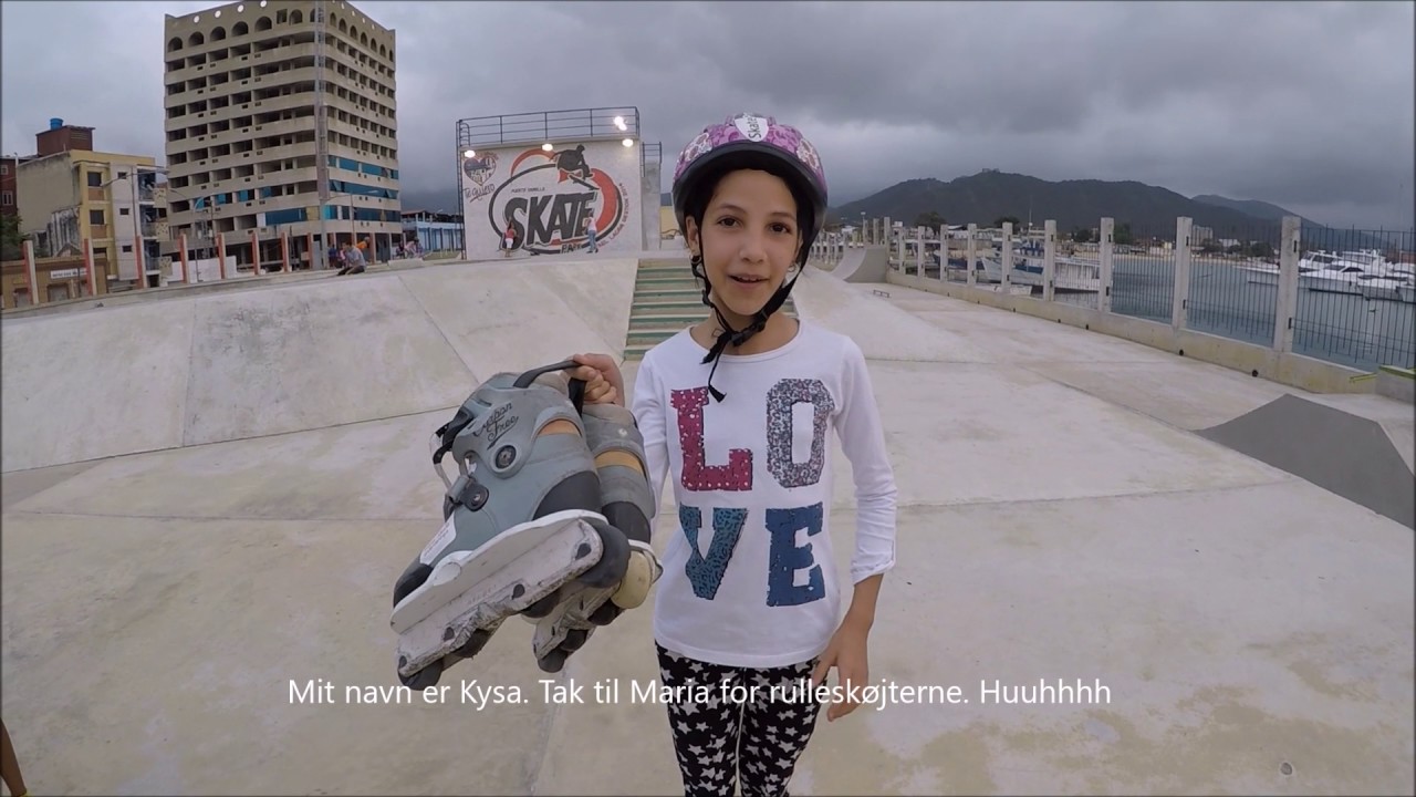 B&oslash;rnene fra Venezuela siger tak - Inline skateundervisning