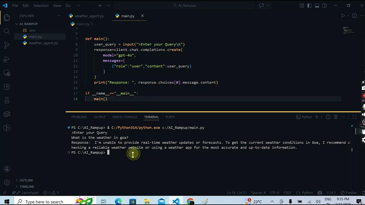 Weather AI Agent!