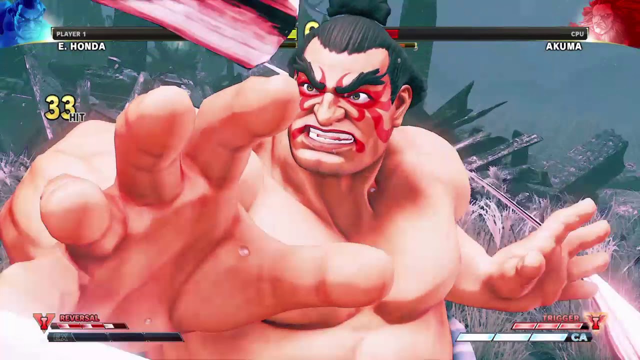 STREET FIGHTER V E.Honda vs Akuma
