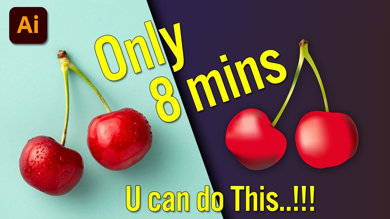 CHERRY FRUIT  VECTOR ART II ILLUSTRATION II DIGITAL ART II MESH TOOL MAGIC