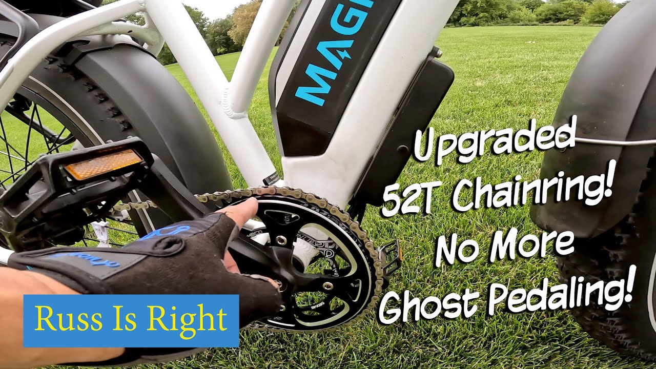 Updated My Magicycle Cruiser Ebike With A 52T Chainring! - No More Ghost Pedaling!