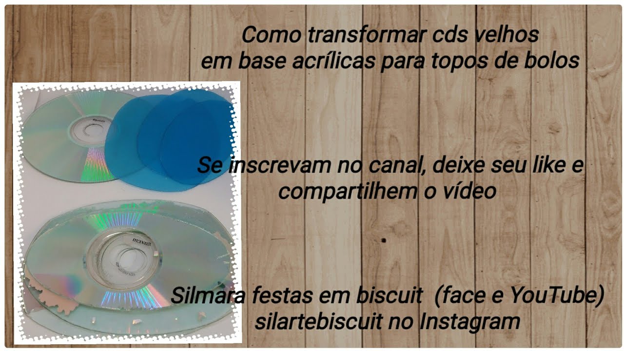 COMO TRANFORMAR CD VELHOS EM BASE ACRÍLICAS USADAS EM BISCUIT