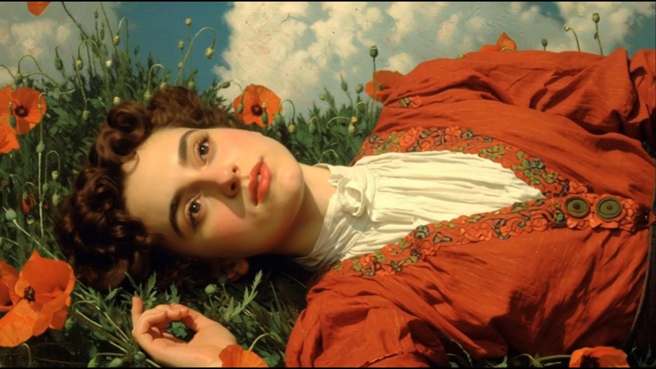 Visual Poem |  Falling into 'The Poppy Field' | A Symphony of Colors
