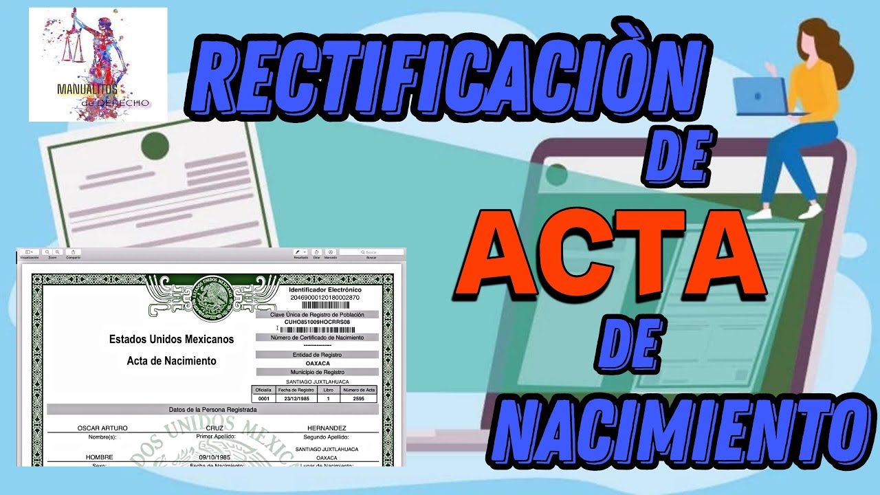 COMO CORREGIR UN ACTA DE #nacimiento  (RECTIFICACION DE ACTA, 70% mas rapido  en el JUZGADO EN LINEA