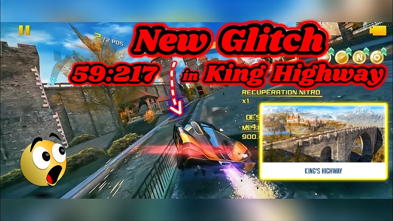 😱 Crazy glitch on King’s Highway in Asphalt 8! Got an unexpected 59:217 👀