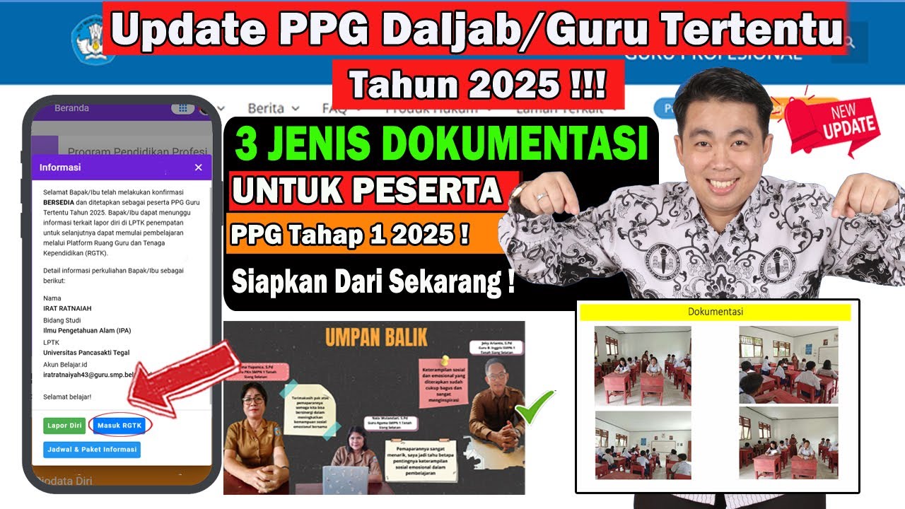 PEMBELAJARAN PPG TAHAP 1 SEGERA DIMULAI ! 3 JENIS DOKUMENTASI WAJIB DIKETAHUI PESERTA AGAR LOLOS !!!