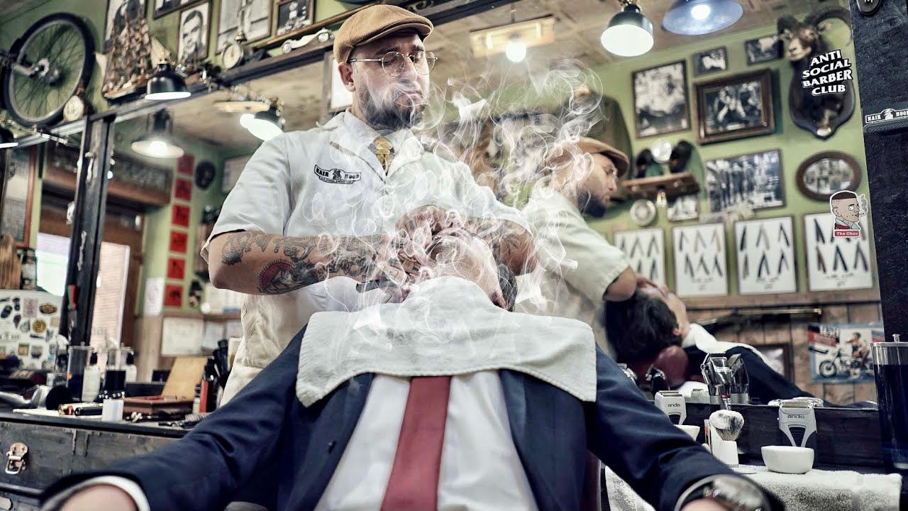 💈 ASMR BARBER - The RITUAL of a TRADITIONAL HOT TOWEL SHAVE