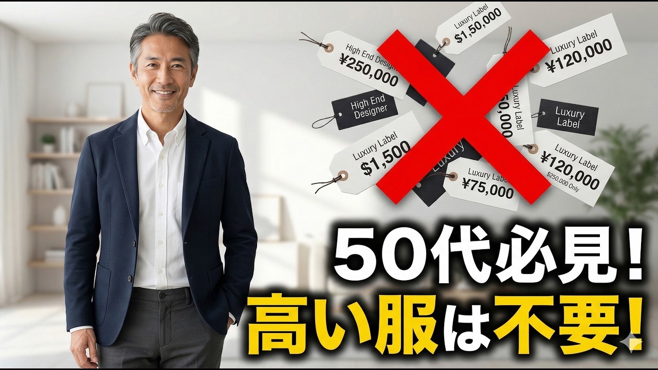 【50代の服選び】高い服は不要！お洒落は「この3つ」だけでいい。