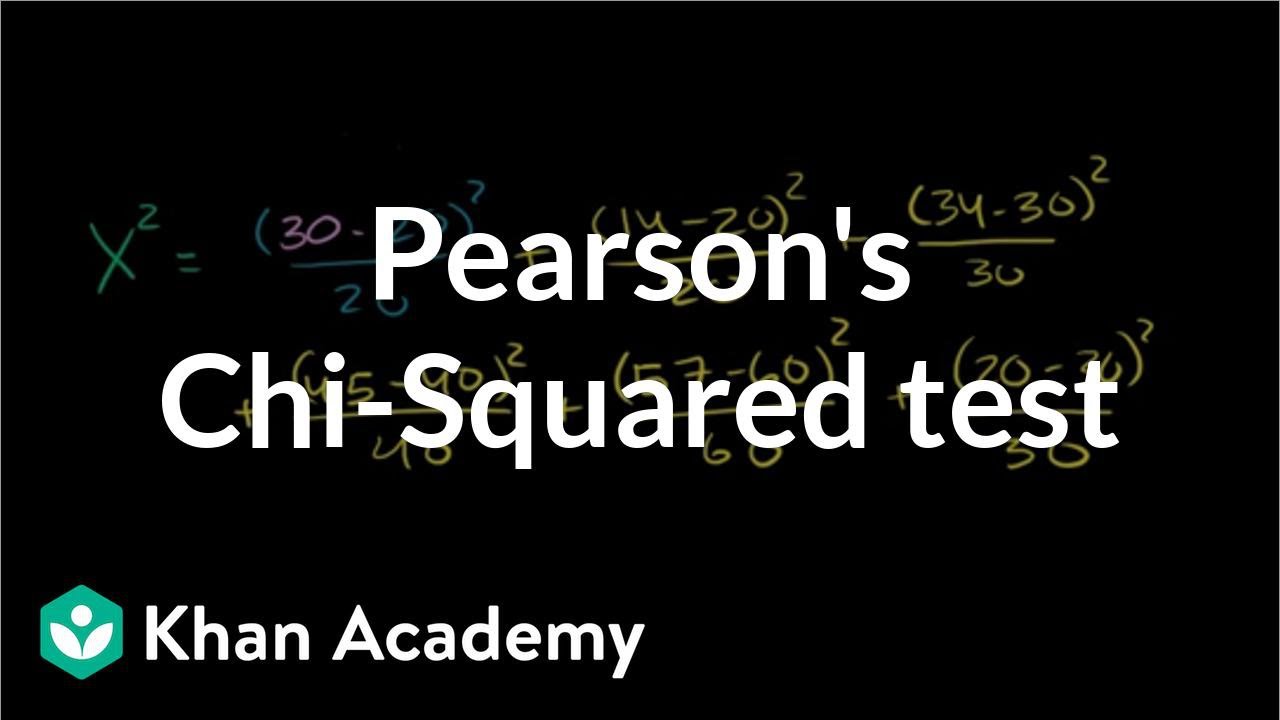 Pearson's chi square test (goodness of fit) | Probability and Statistics | Khan Academy