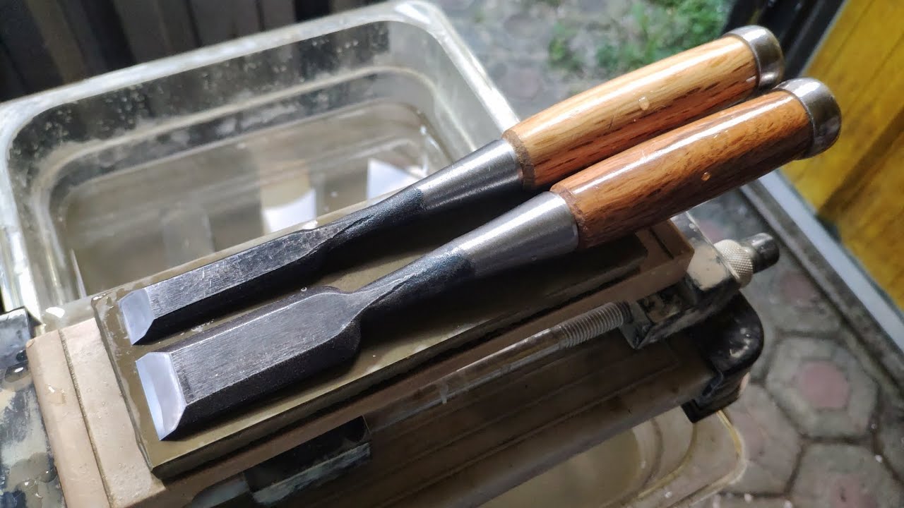 Tutorial asah Pahat Jepang,..penghobi wood working merapat Paman kita asah Pahat kita 🔪🔥👍