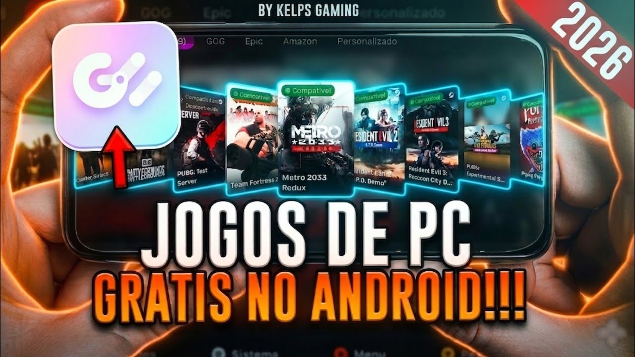 GAMENATIVE: O Melhor EMULADOR ANDROID para Jogar JOGOS DE PC NO CELULAR!