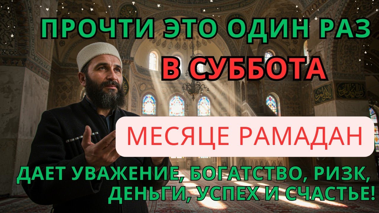 Мощная Дуа в Субботу в Месяце Рамадан 🌙 На Ризк, Удачу и Благополучие