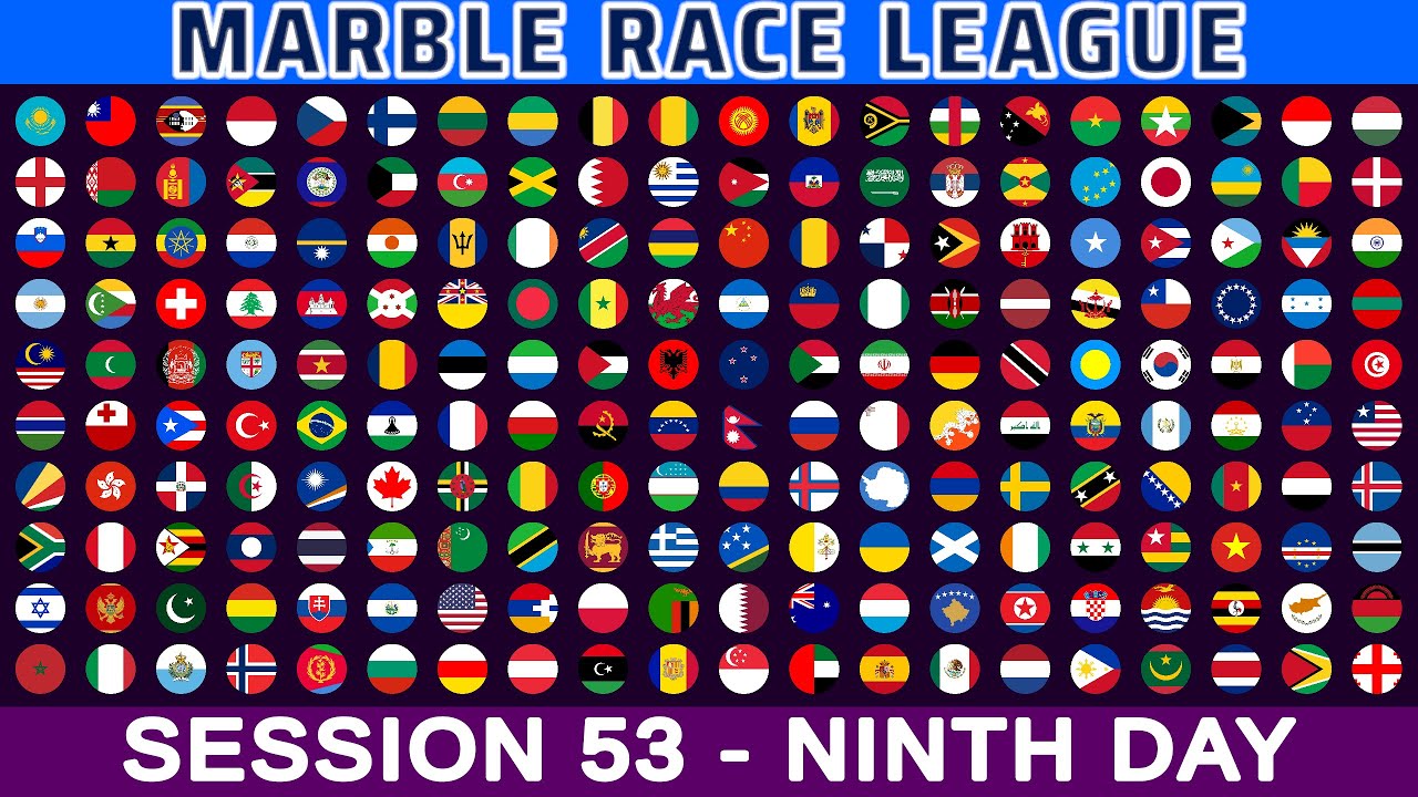 Marble Race League Session 53 Ninth Day ~ 200 Countries