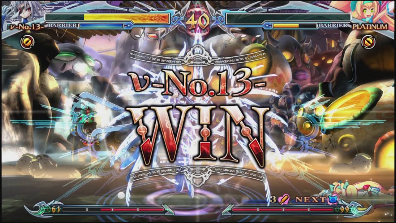 BlazBlue: Chrono Phantasma Extend Nu-13 vs Platinum The Trinity review by Classic Game Room