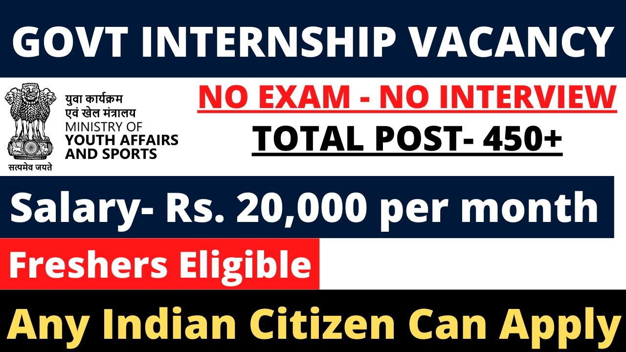 Ministry of Sports Intern Vacancy 2026 | Eligibility | Salary | Apply Process | Full Details