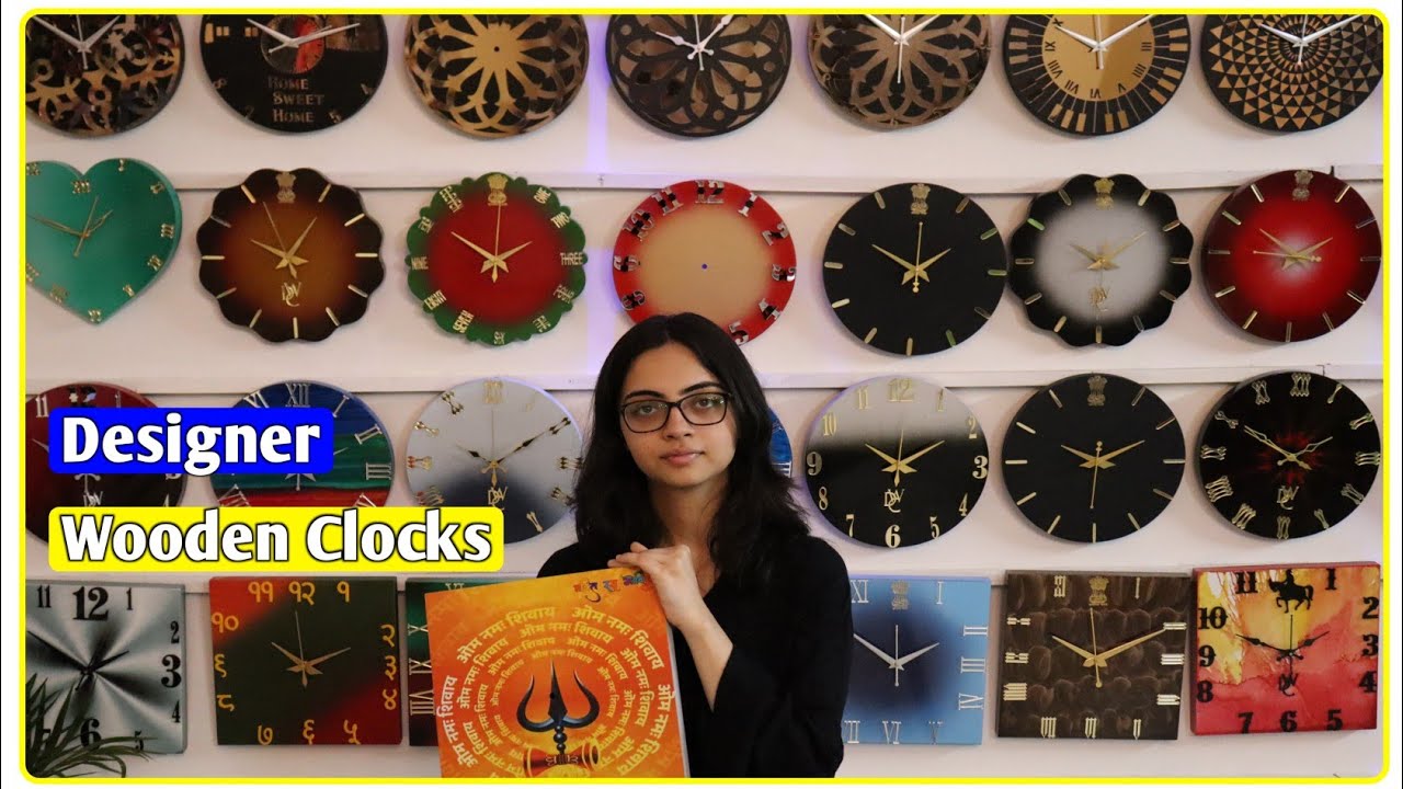 Designer Wooden Wall Clocks | Wall clock Wholesale market | First Time on YouTube Handmade Designs