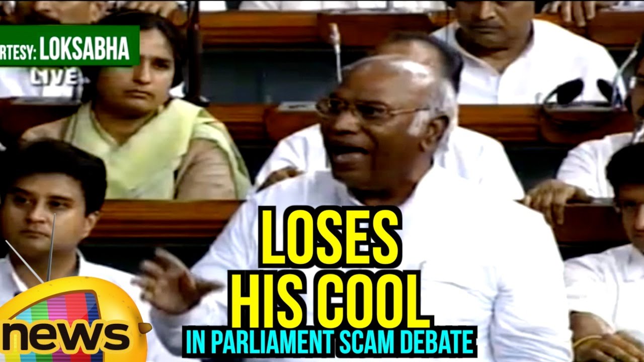 Mallikharjun Kharge Loses His Cool In Parliament | AgustaWestland Scam Debate | Mango News