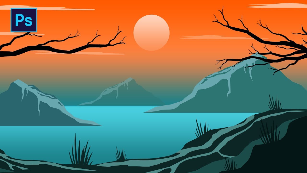 Photoshop Tutorial - How to draw art with the Pen tool