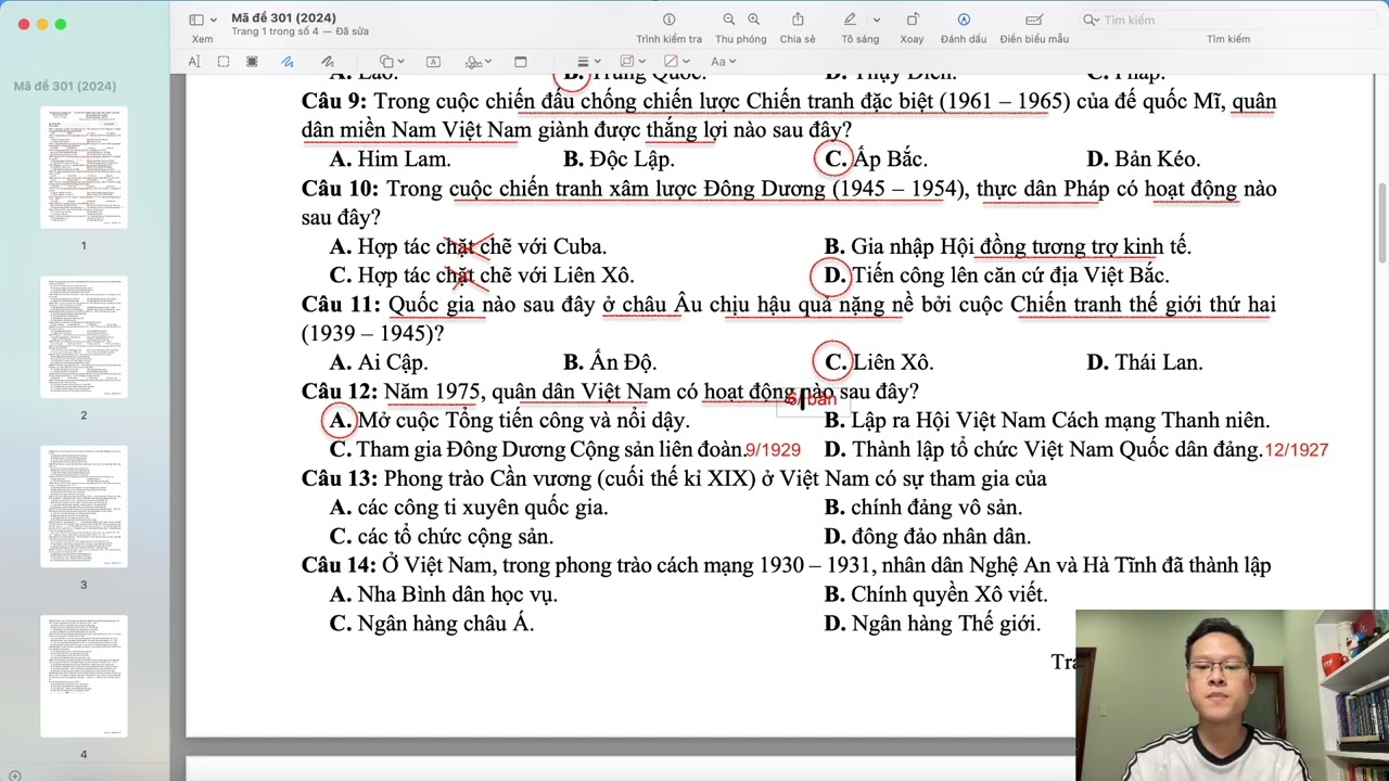 [2024] GIẢI ĐỀ THI CHÍNH THỨC MÔN LỊCH SỬ 2024 | MÃ ĐỀ 301