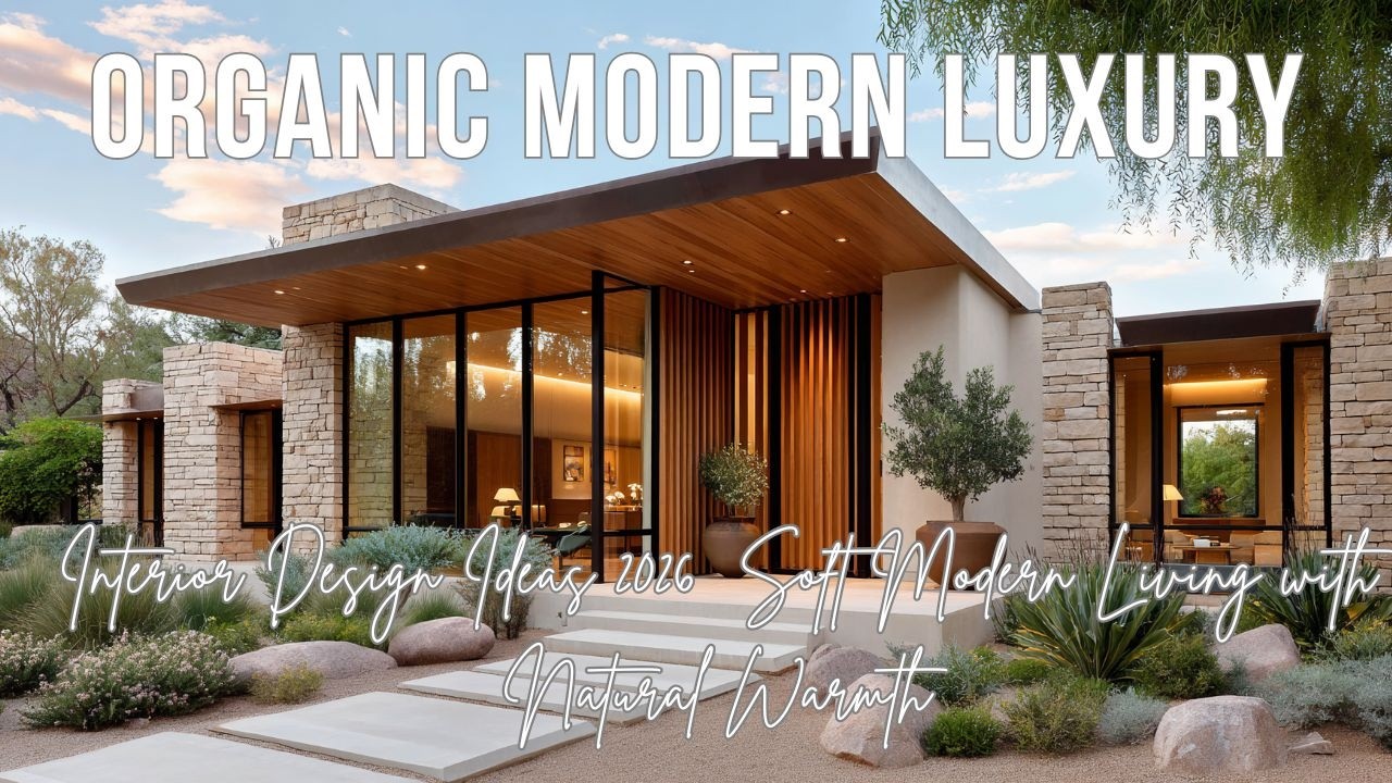 Organic Modern Luxury Interior Design Ideas 2026  Soft Modern Living with Natural Warmth