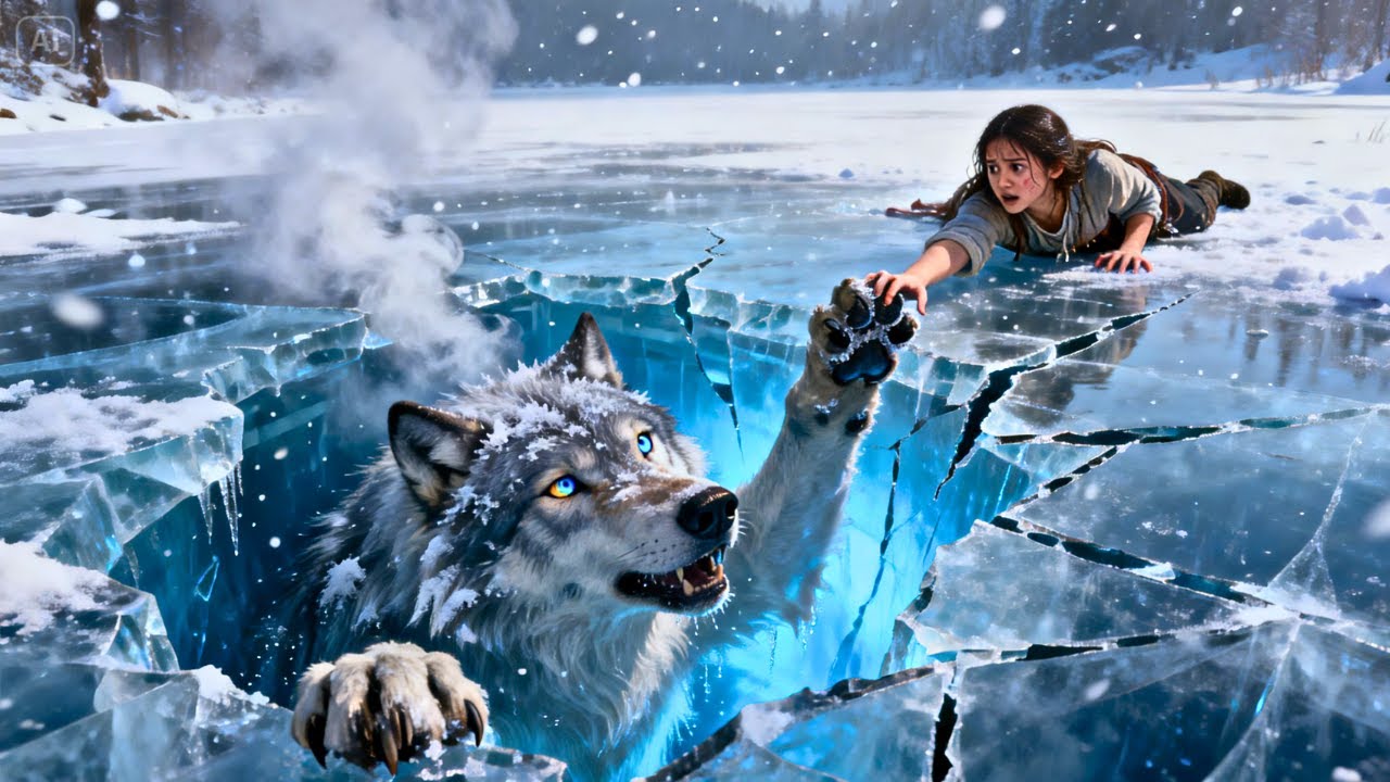 No One Expected This — She Pulled 20 Wolves From Freezing Water, The Last Was the Alpha King