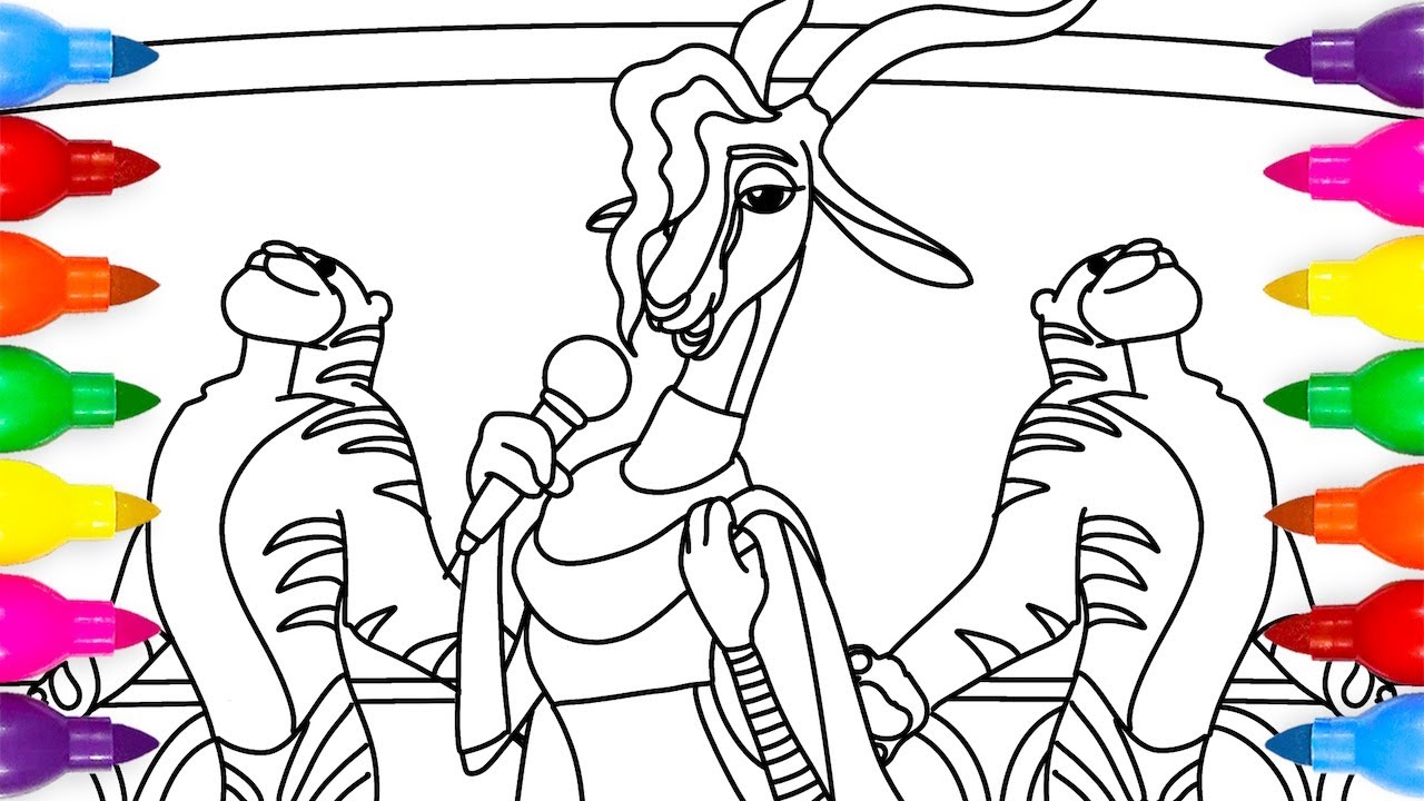 Zootopia 2 "Gazelle Concert" Coloring Page