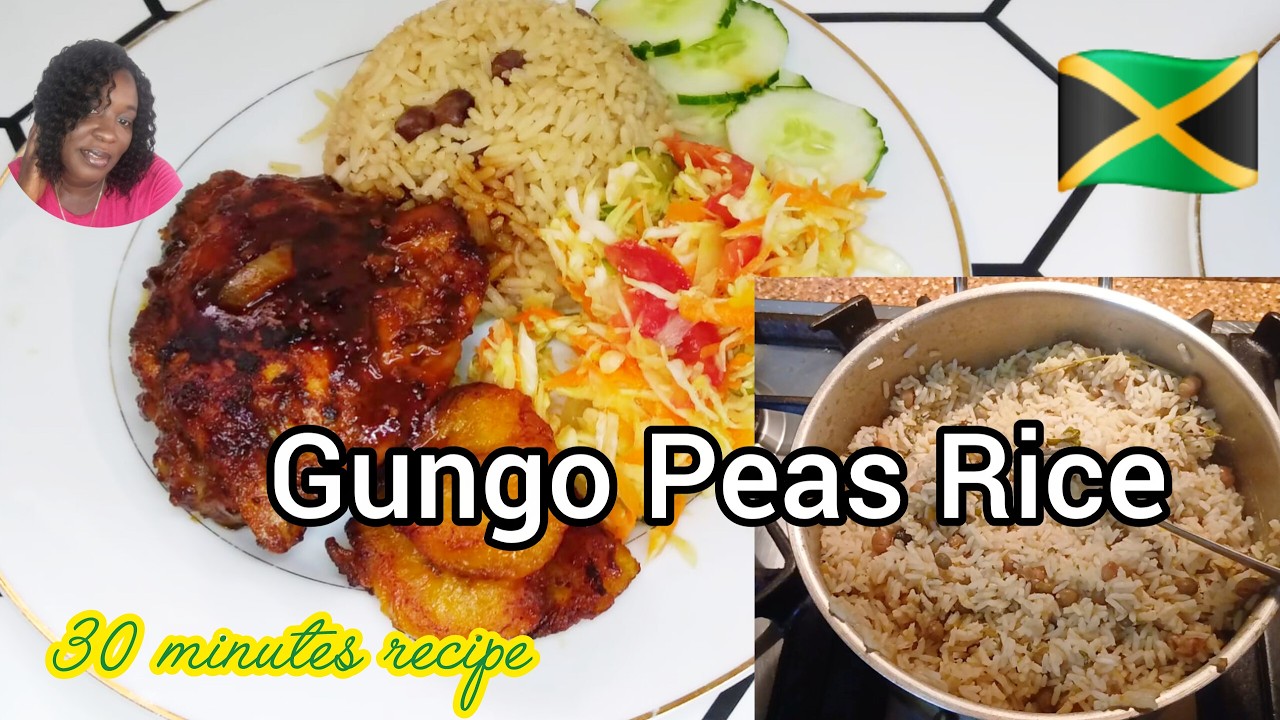 How To Get The Best Rice And Peas Using Canned Gungo||QUICK GUNGO PEAS RICE||Pigeon Peas Rice Recipe