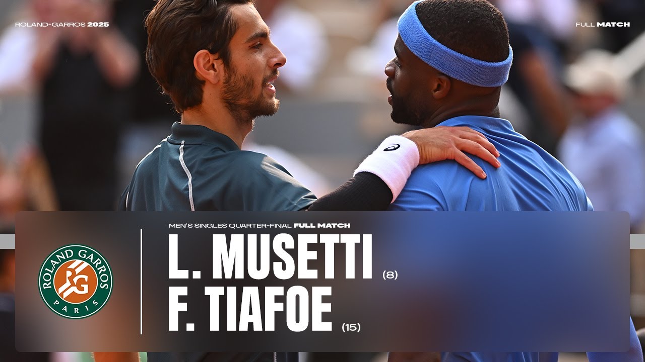 Full match Musetti vs Tiafoe quarter-final | Roland-Garros 2025