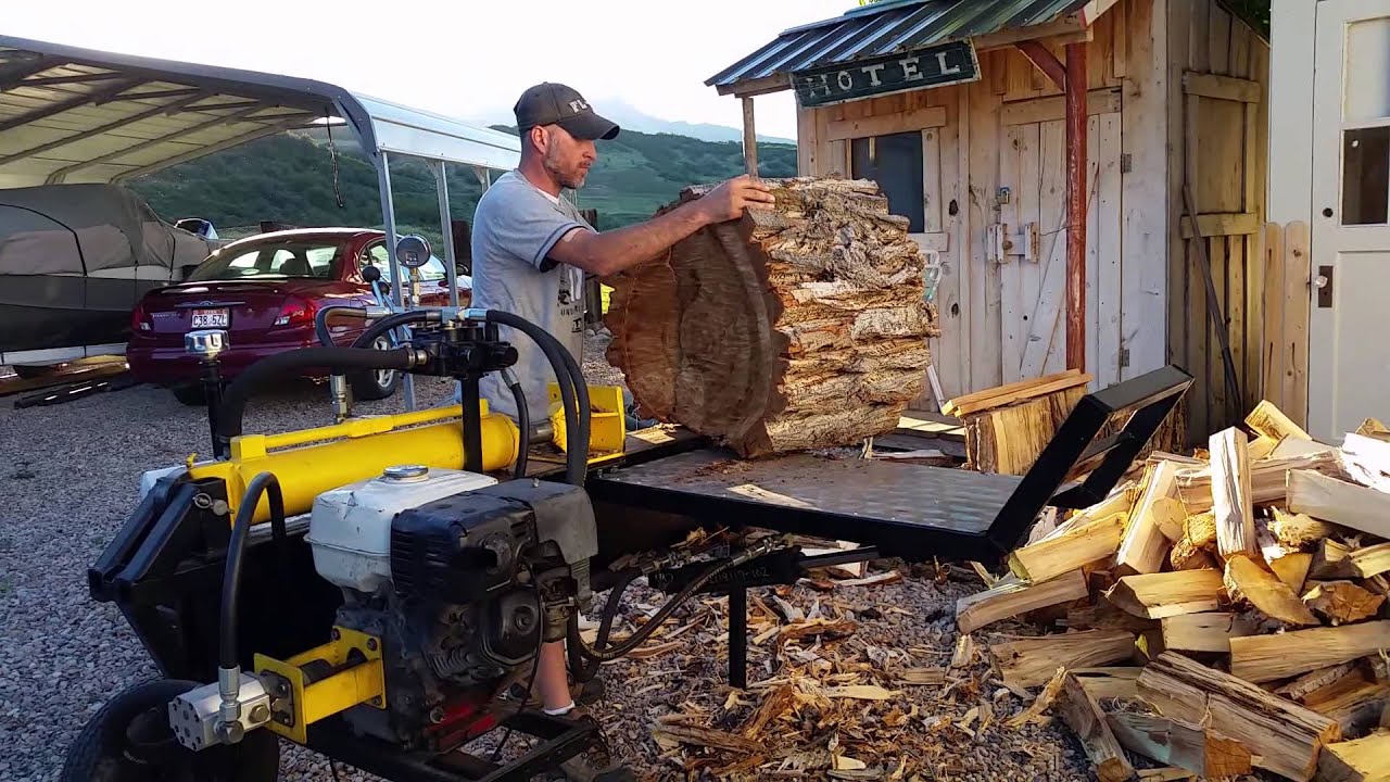 Homemade log splitter with new log lift