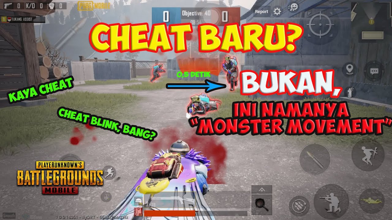 TUTORIAL CARA MONSTER MOVEMENT LINCAH KA YA CHEAT BLINK -   PUBG MOBILE