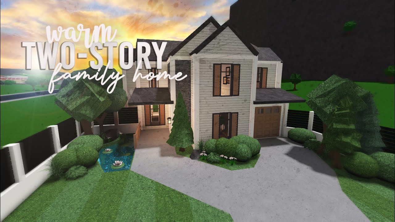 ROBLOX | Bloxburg | Warm Two-Story Family Home | House Build