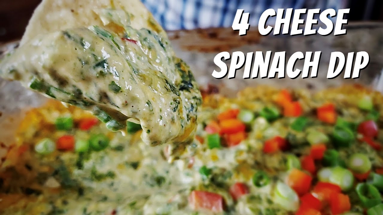 Four Cheese Spinach Dip | There's 4 Cheeses! 4!!